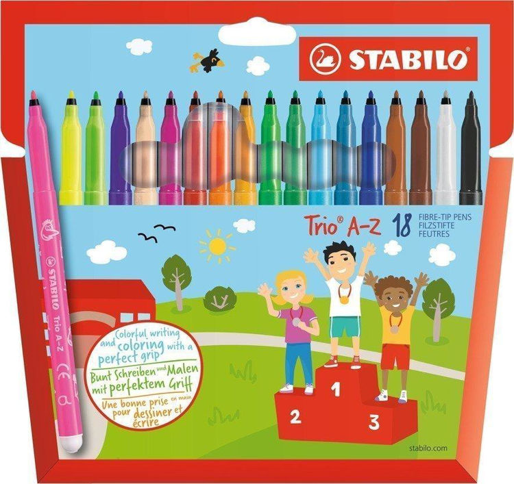 Picture of 37811801-STABILO TRIO A-Z WALLET OF 18 PCS
